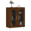 Miniatyrbilde 2 av 11: vidaXL Skjenk brun eik 69,5x34x90 cm konstruert tre