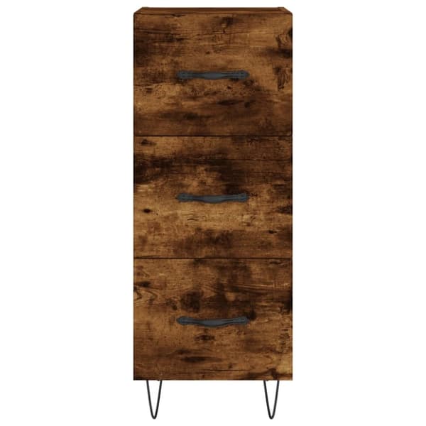 vidaXL Skänk rökfärgad ek 34,5x34x90 cm konstruerat trä