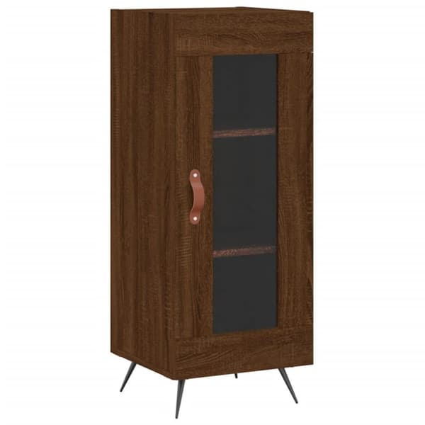 vidaXL Skjenk brun eik 34,5x34x90 cm konstruert tre