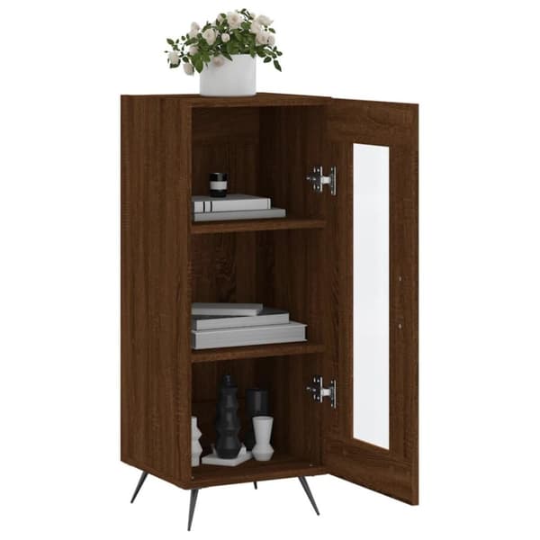 vidaXL Senkki ruskea tammi 34,5x34x90 cm tekninen puu
