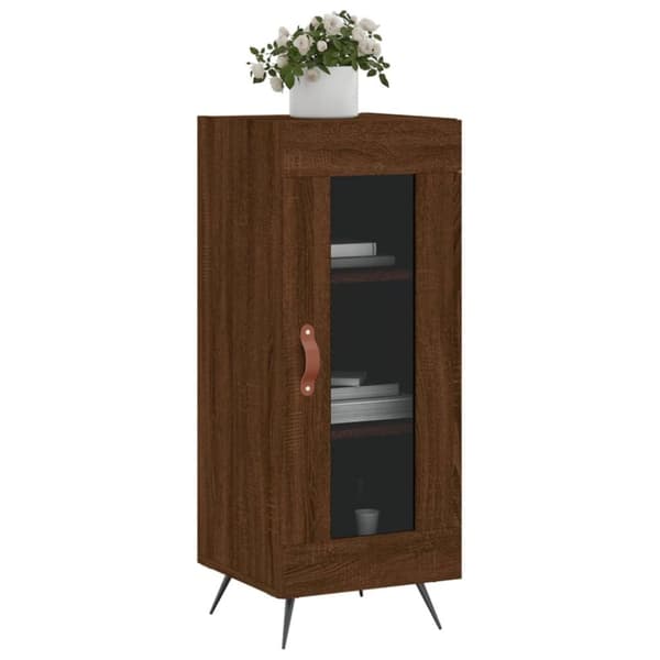 vidaXL Senkki ruskea tammi 34,5x34x90 cm tekninen puu