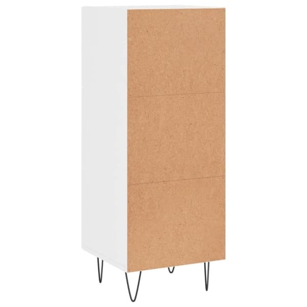 vidaXL skænk 34,5x34x90 cm konstrueret træ hvid højglans