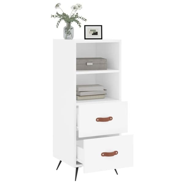 vidaXL skænk 34,5x34x90 cm konstrueret træ hvid