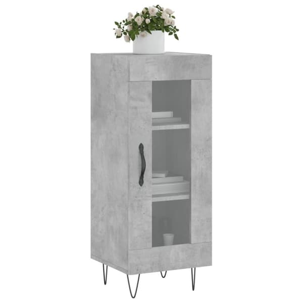 vidaXL Skåp betonggrå 34,5x34x90 cm konstruerat trä