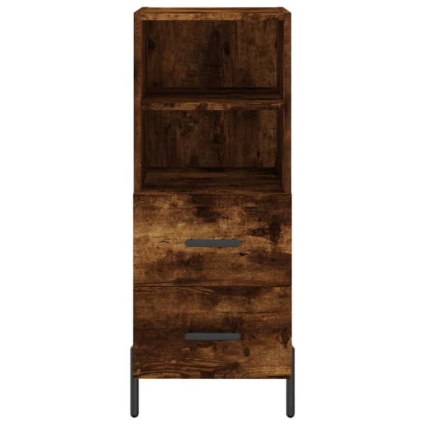 vidaXL Skjenk røkt eik 34,5x34x90 cm konstruert tre