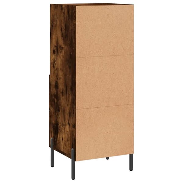 vidaXL Skjenk røkt eik 34,5x34x90 cm konstruert tre