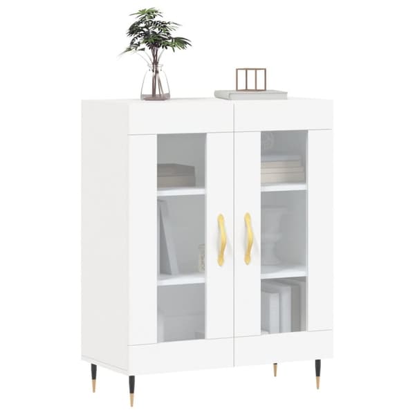 vidaXL Skjenk hvit 69,5x34x90 cm konstruert tre