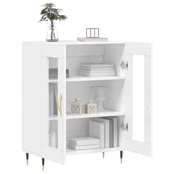 vidaXL Skjenk hvit 69,5x34x90 cm konstruert tre