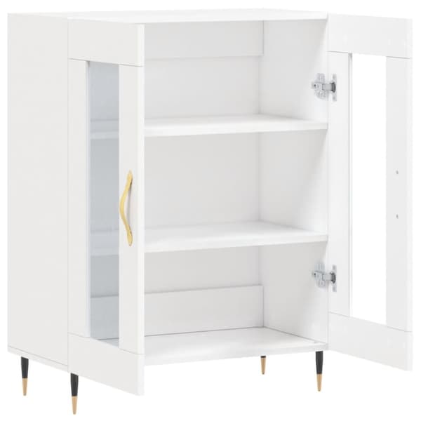 vidaXL Skjenk hvit 69,5x34x90 cm konstruert tre