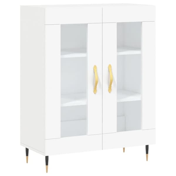 vidaXL Skjenk hvit 69,5x34x90 cm konstruert tre