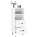 Miniatyrbilde 3 av 11: vidaXL Skjenk hvit 34,5x34x90 cm konstruert tre
