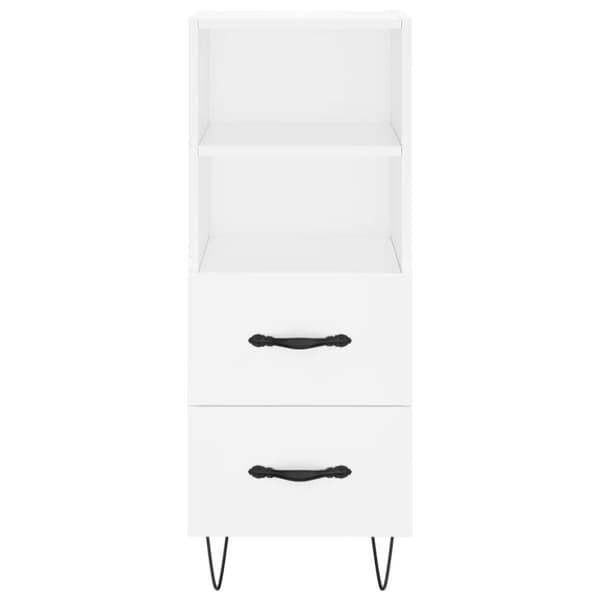vidaXL Skjenk hvit 34,5x34x90 cm konstruert tre