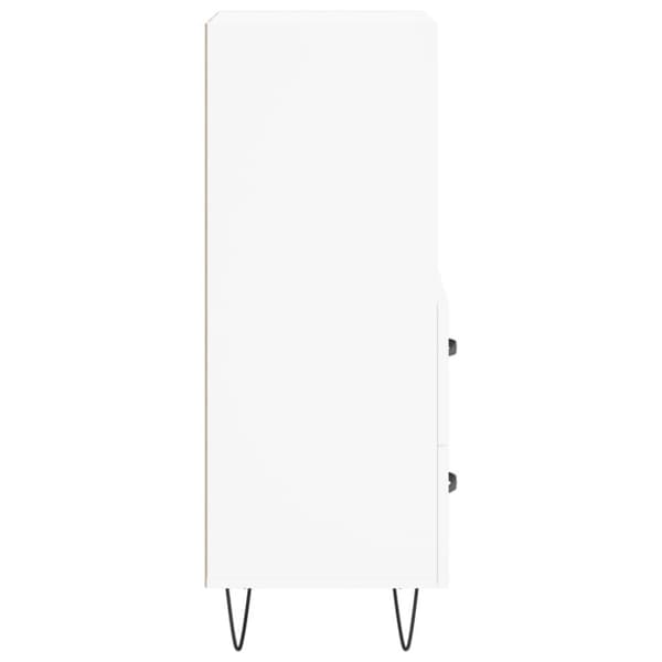 vidaXL Skjenk hvit 34,5x34x90 cm konstruert tre