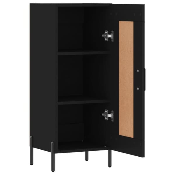 vidaXL Skjenk svart 34,5x34x90 cm konstruert tre
