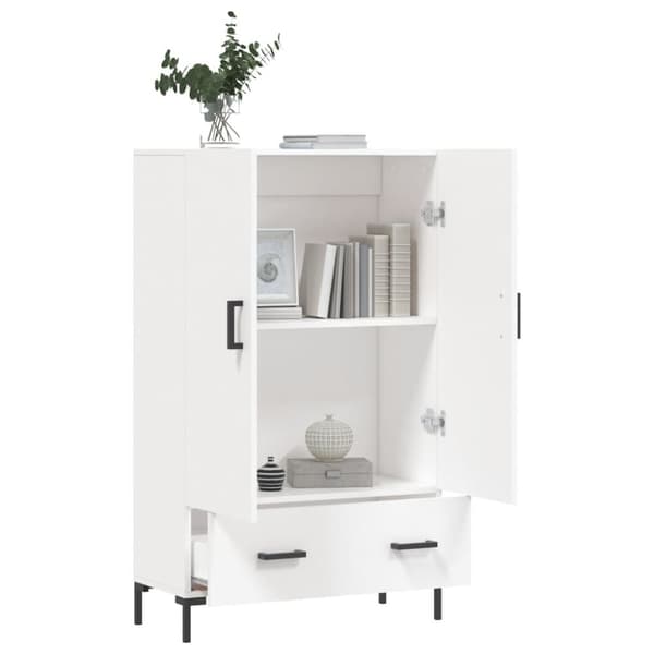vidaXL skab 69,5x31x115 cm konstrueret træ hvid