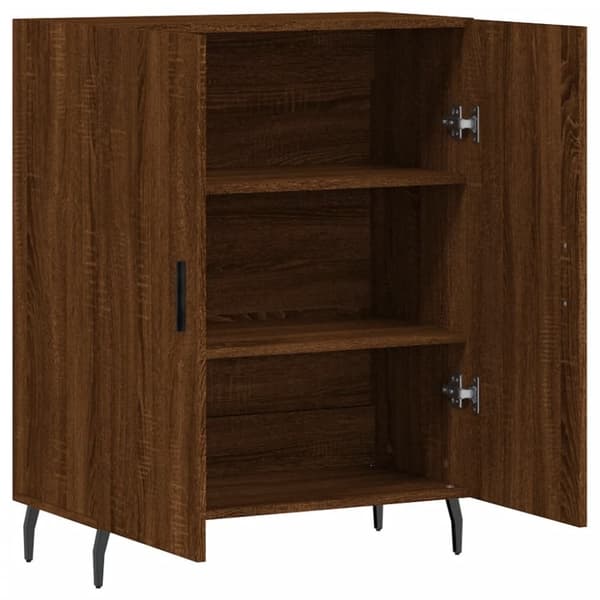 vidaXL skænk 69,5x34x90 cm konstrueret træ brun egetræsfarve
