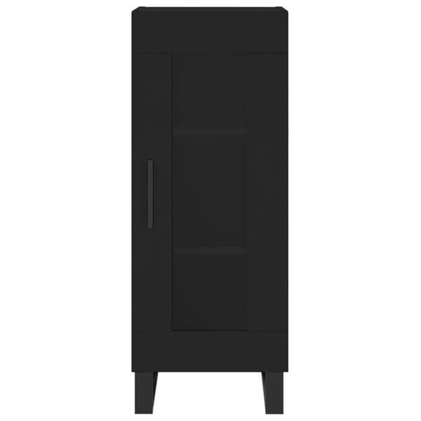 vidaXL Skjenk svart 34,5x34x90 cm konstruert tre