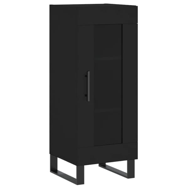 vidaXL Skjenk svart 34,5x34x90 cm konstruert tre