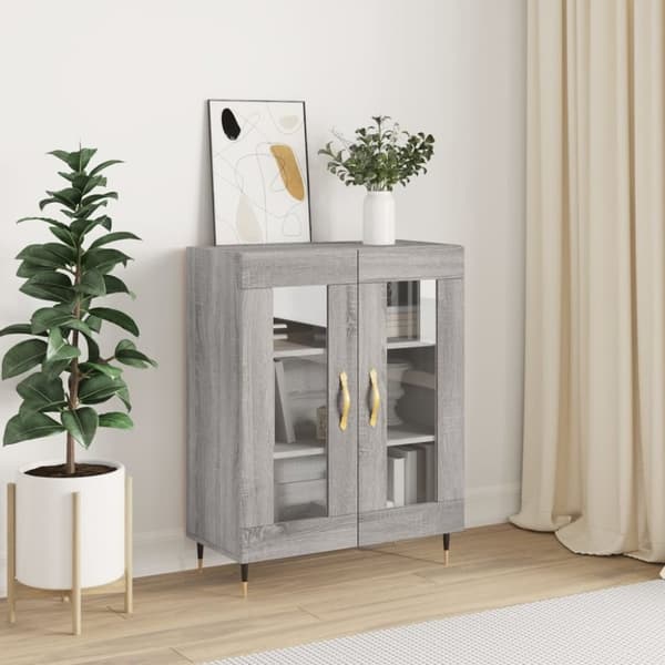 vidaXL Senkki harmaa Sonoma 69,5x34x90 cm tekninen puu