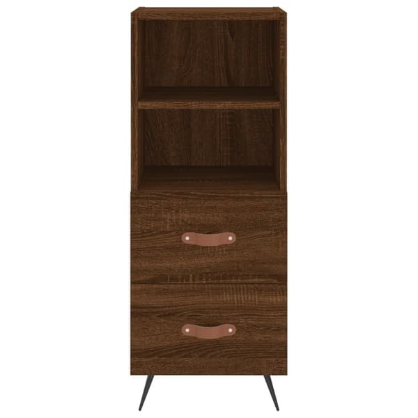 vidaXL skænk 34,5x34x90 cm konstrueret træ brun egetræsfarve