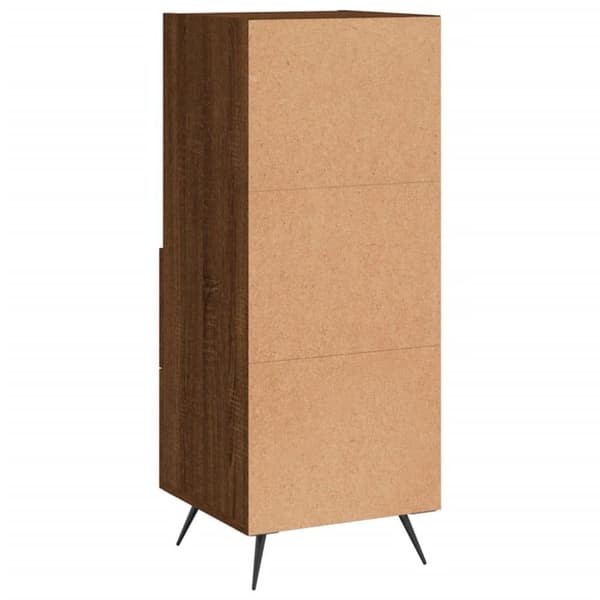 vidaXL skænk 34,5x34x90 cm konstrueret træ brun egetræsfarve