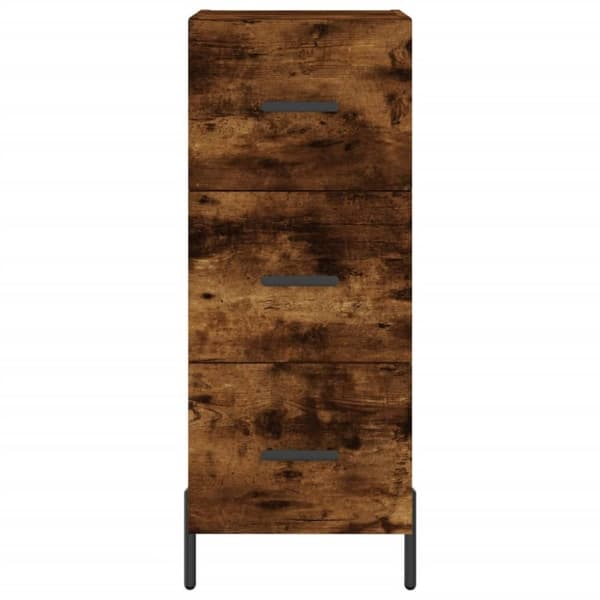 vidaXL Skjenk røkt eik 34,5x34x90 cm konstruert tre