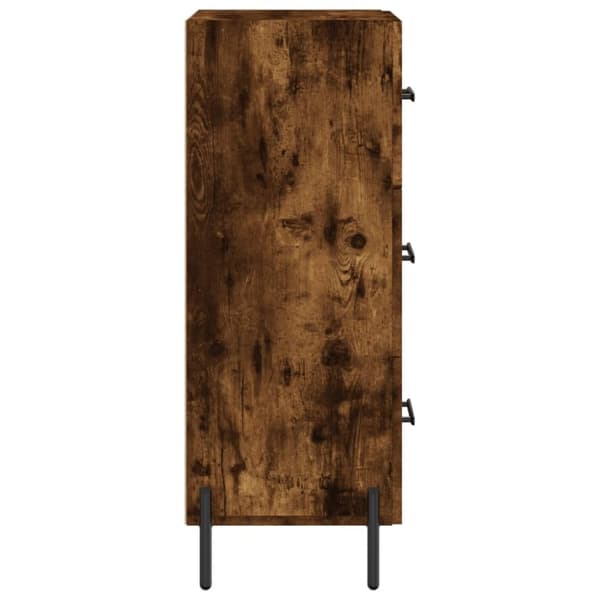 vidaXL Skjenk røkt eik 34,5x34x90 cm konstruert tre