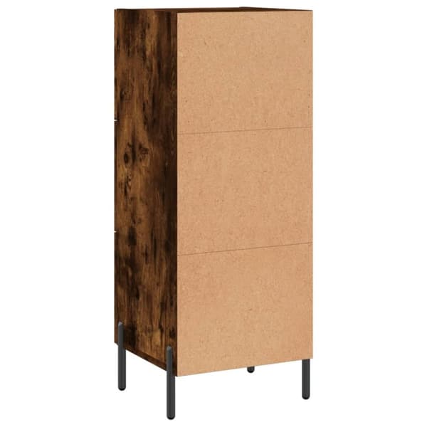 vidaXL Skjenk røkt eik 34,5x34x90 cm konstruert tre