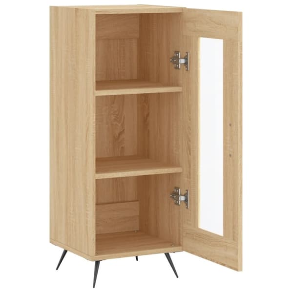 vidaXL Skjenk sonoma eik 34,5x34x90 cm konstruert tre