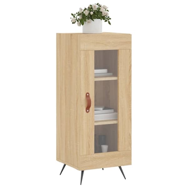 vidaXL Skjenk sonoma eik 34,5x34x90 cm konstruert tre