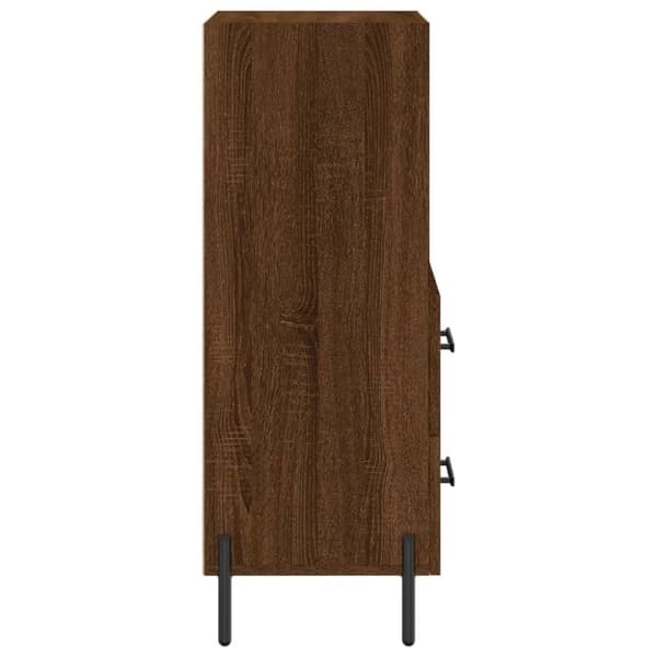vidaXL Skjenk brun eik 34,5x34x90 cm konstruert tre