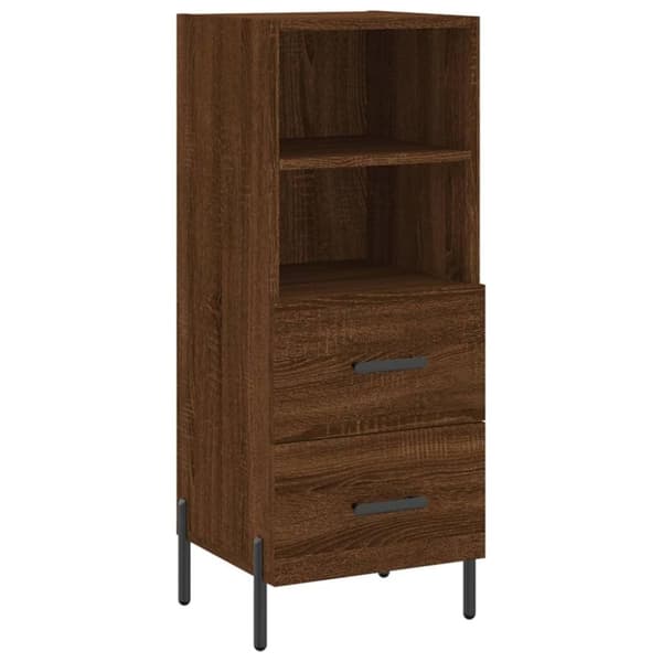 vidaXL Senkki ruskea tammi 34,5x34x90 cm tekninen puu