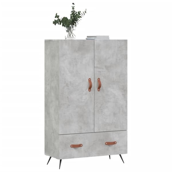 vidaXL Högskåp betonggrå 69,5x31x115 cm konstruerat trä
