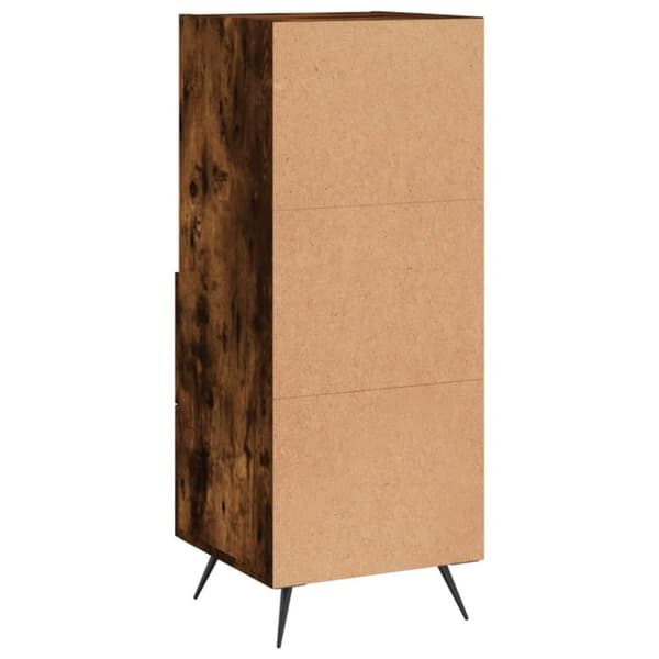 vidaXL Skjenk røkt eik 34,5x34x90 cm konstruert tre