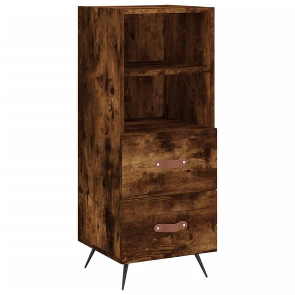 vidaXL Skjenk røkt eik 34,5x34x90 cm konstruert tre