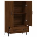 Miniatyrbillede 5 af 11: vidaXL skab 69,5x31x115 cm konstrueret træ brun sonoma-eg