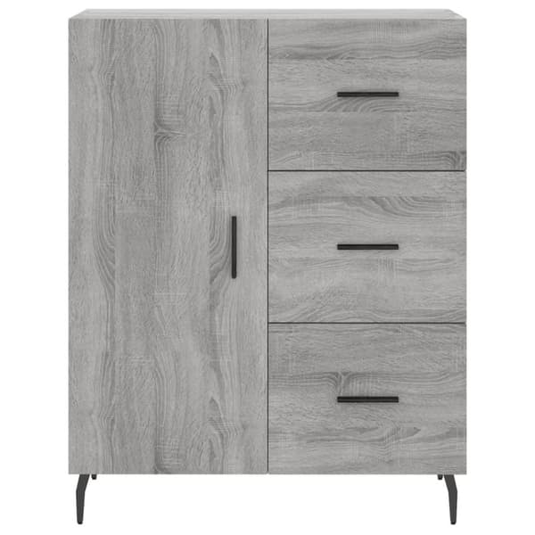 vidaXL skænk 69,5x34x90 cm konstrueret træ grå sonoma-eg