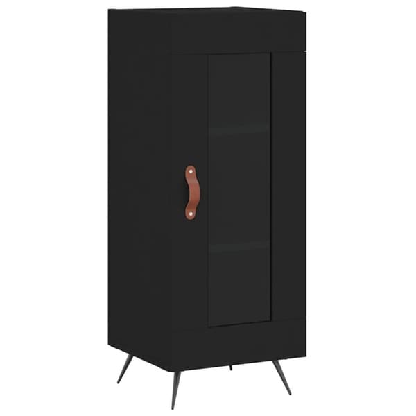 vidaXL Skjenk svart 34,5x34x90 cm konstruert tre