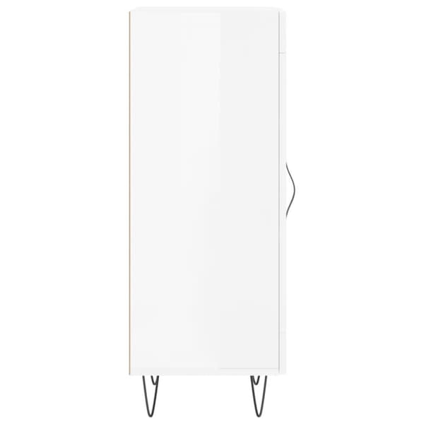 vidaXL skænk 34,5x34x90 cm konstrueret træ hvid højglans