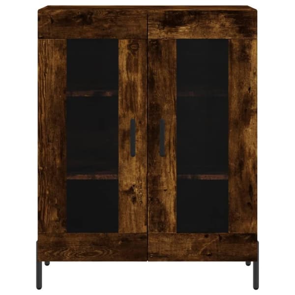 vidaXL Skänk rökfärgad ek 69,5x34x90 cm konstruerat trä