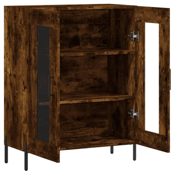 vidaXL Skänk rökfärgad ek 69,5x34x90 cm konstruerat trä