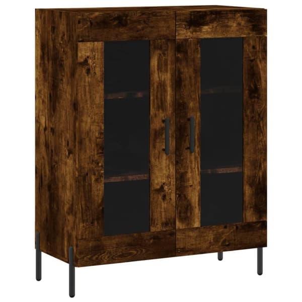 vidaXL Skänk rökfärgad ek 69,5x34x90 cm konstruerat trä
