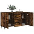 Miniatyrbilde 3 av 11: vidaXL Skjenk røkt eik 100x36x60 cm konstruert tre