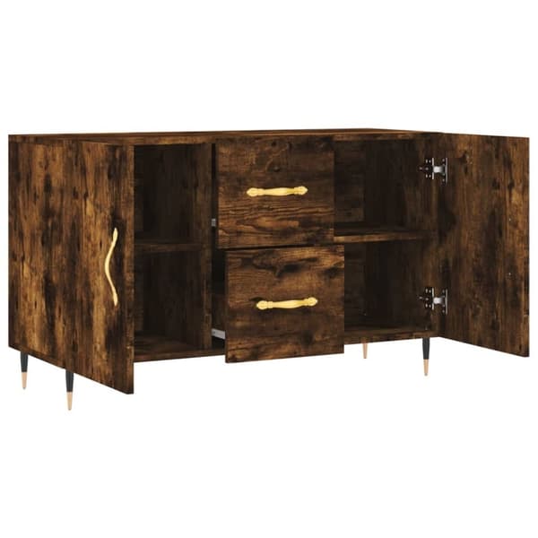 vidaXL Skjenk røkt eik 100x36x60 cm konstruert tre