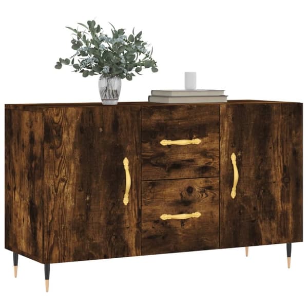 vidaXL Skjenk røkt eik 100x36x60 cm konstruert tre