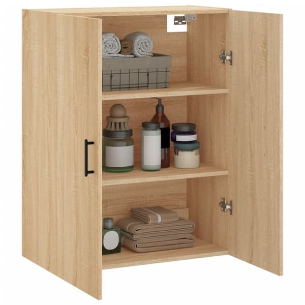 vidaXL Veggskap sonoma eik 69,5x34x90 cm
