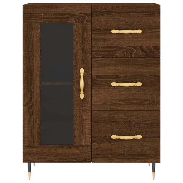 vidaXL Skjenk brun eik 69,5x34x90 cm konstruert tre
