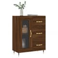 Miniatyrbilde 2 av 11: vidaXL Skjenk brun eik 69,5x34x90 cm konstruert tre