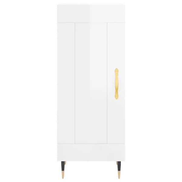 vidaXL Skåp vit högglans 34,5x34x90 cm konstruerat trä