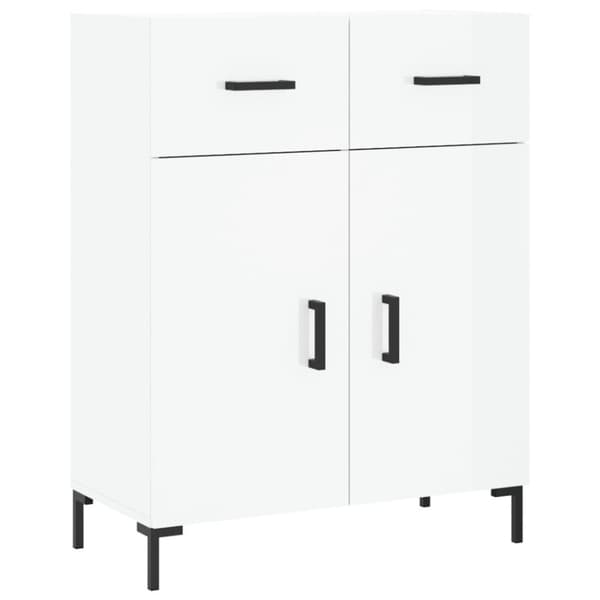 vidaXL Senkki korkeakiilto valkoinen 69,5x34x90 cm tekninen puu
